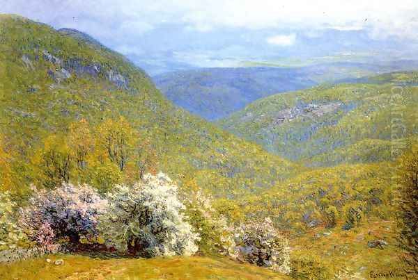 Spring Hillside Oil Painting by John Joseph Enneking