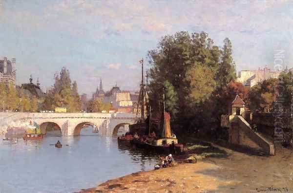 Pont des Arts Oil Painting by John Joseph Enneking