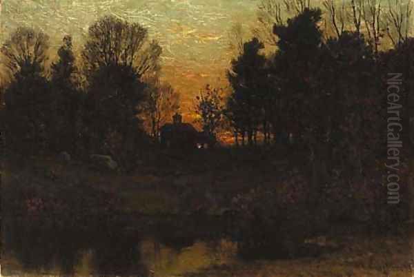 Eventide Oil Painting by John Joseph Enneking