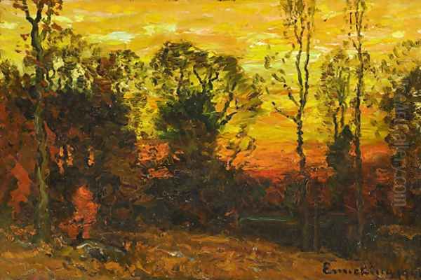 November Sunset Oil Painting by John Joseph Enneking