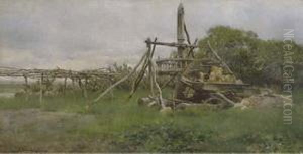 The Water Mill Oil Painting by Emilio Sanchez-Perrier