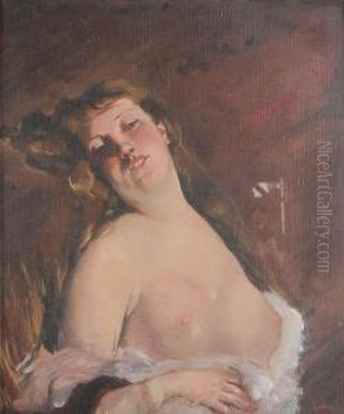 Halfnaakte Dame Oil Painting by George Sand