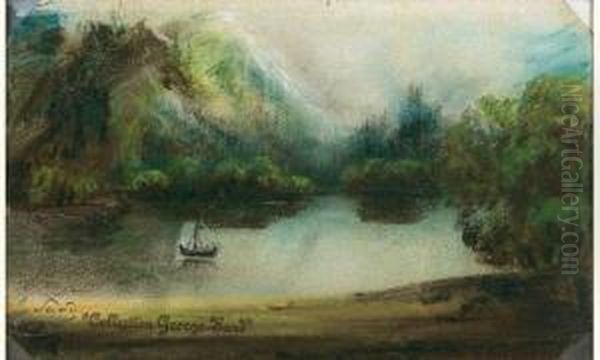 Paysage Au Lac Oil Painting by George Sand