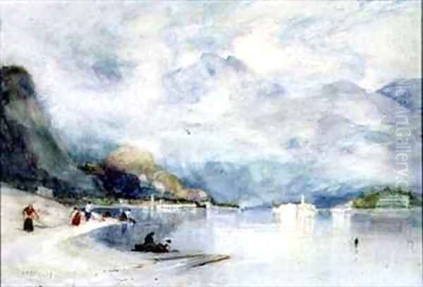 Lake Maggiore from Stresa Oil Painting by Sir Alfred East