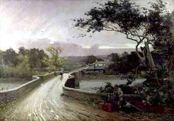 Newby Bridge Windermere Oil Painting by Sir Alfred East