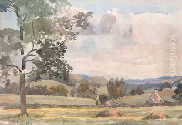 A quiet rural village Oil Painting by Sir Alfred East