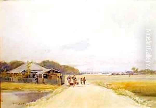 The Mississippi Bay of Yokohama Oil Painting by Sir Alfred East