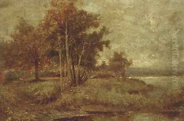 Autumn, a backwater on the Thames Oil Painting by Sir Alfred East