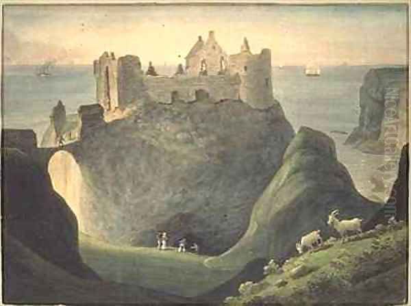 Dunluce Castle county of Antrim Ireland Oil Painting by Augustus Earle