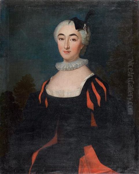 Portrait De Jeune Femme En Tenue Espagnole Oil Painting by Jean-Baptiste Santerre