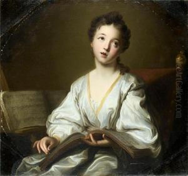 Portrait Of A Young Lady Oil Painting by Jean-Baptiste Santerre