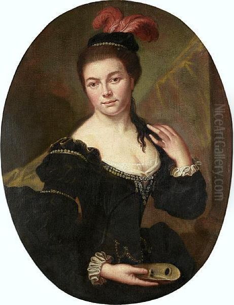 Portrait Of A Lady Oil Painting by Jean-Baptiste Santerre