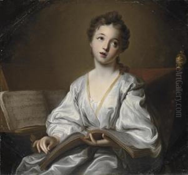 Saint Cecilia Oil Painting by Jean-Baptiste Santerre