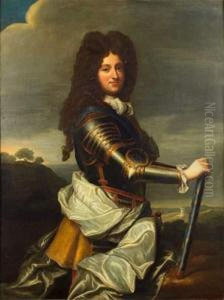 Portrait De Philippe D'orleans, Regent De France Oil Painting by Jean-Baptiste Santerre