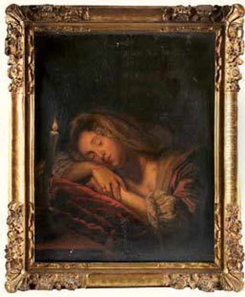 La Dormeuse. Oil Painting by Jean-Baptiste Santerre