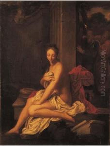 Susanna E I Vecchioni Oil Painting by Jean-Baptiste Santerre