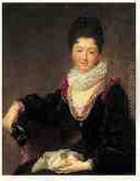 Portrait Presume De Madame Pelletier Des Forts Oil Painting by Jean-Baptiste Santerre