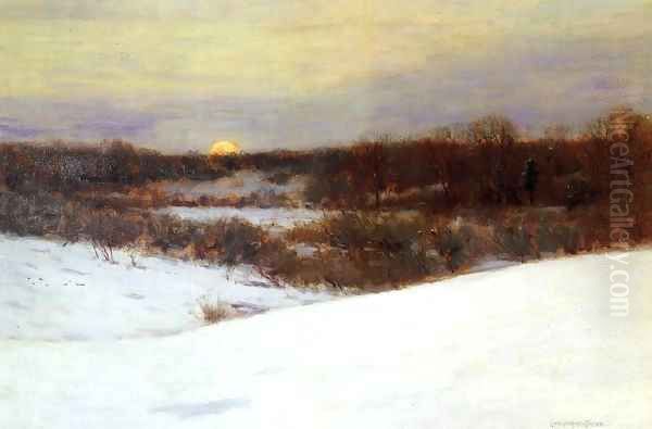 Winter Sunrise Oil Painting by Charles Harry Eaton