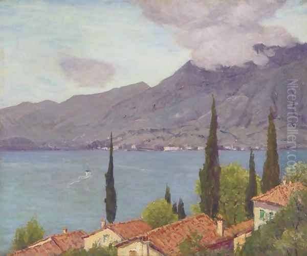 Lake Como Oil Painting by Charles Harry Eaton