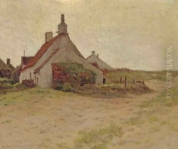 House on Sand Oil Painting by Charles Harry Eaton