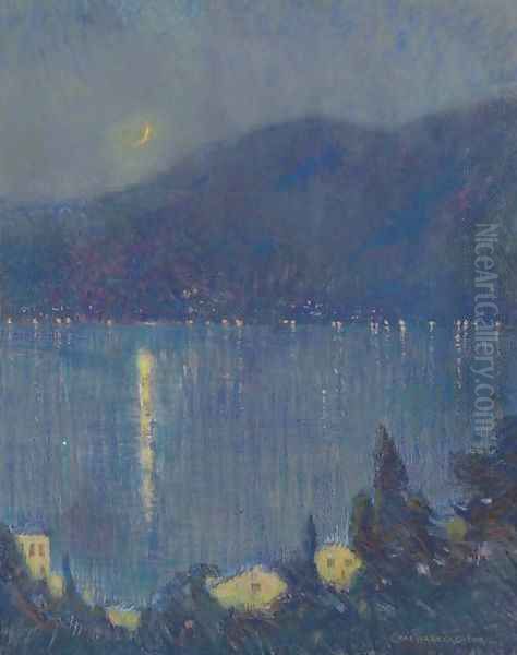 Nocturne, Lake Como Oil Painting by Charles Harry Eaton