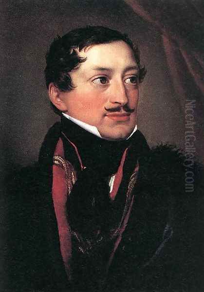 Grof Esterhazy Mihaly, 1830 Oil Painting by Johann-Nepomuk Ender