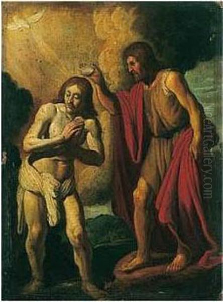 The Baptism Of Christ Oil Painting by Carlo Saraceni