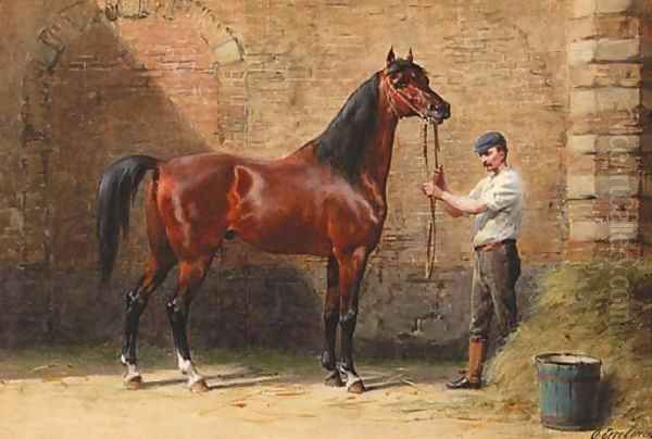 Portrait of an Arab horse Oil Painting by Otto Eerelman