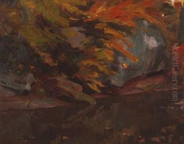 Autumn Stream Oil Painting by Paul Turner Sargent