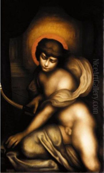 Cupide Oil Painting by Leonard Sarluis