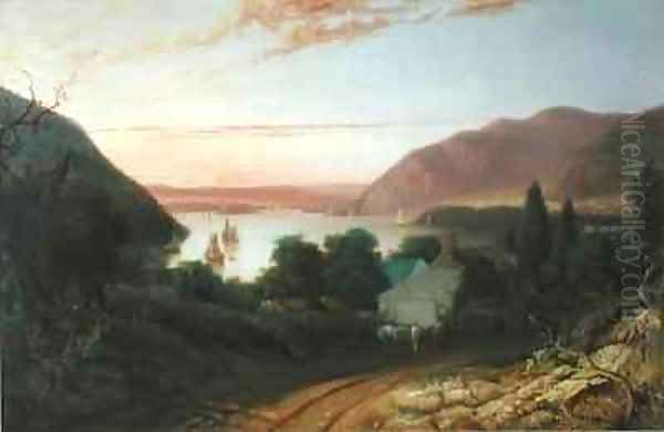 Hudson River with a Distant View of West Point Oil Painting by Seth Eastman