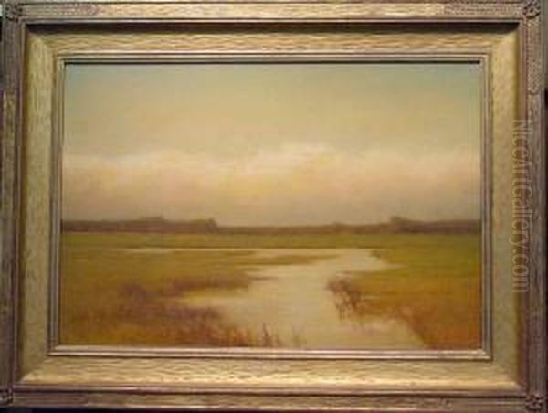 Meadows At Mannasquan, New Jersey Oil Painting by William Sartain