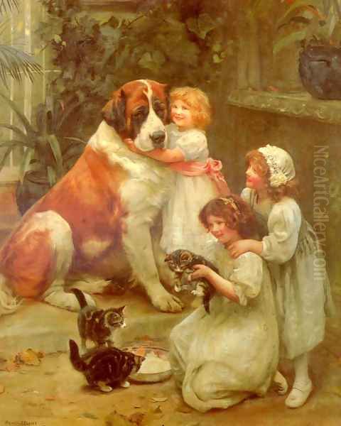 Family Favourites Oil Painting by Arthur John Elsley