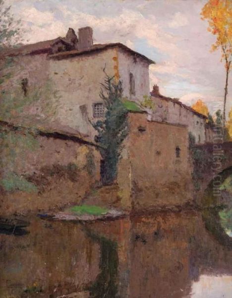 Paesaggio Lacustre Oil Painting by Francesco Sartorelli