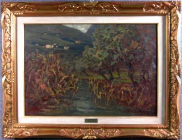 Paesaggio Collinare Con Alberi Oil Painting by Francesco Sartorelli