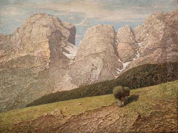 Le Cime Di Lavaredo Oil Painting by Francesco Sartorelli