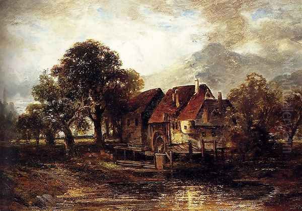 The Old Mill Oil Painting by Carl Ebert