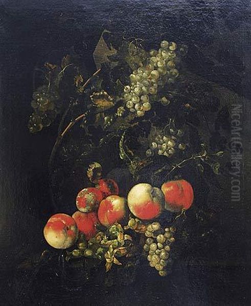 Par De Bodegones De Frutas Sobre Repisas Oil Painting by William Sartorius