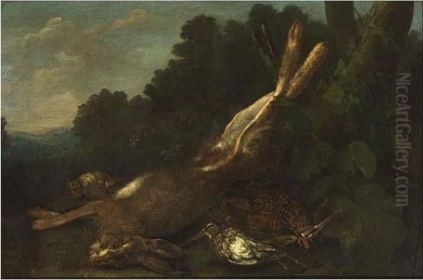 Hunting Still Life Oil Painting by William Sartorius