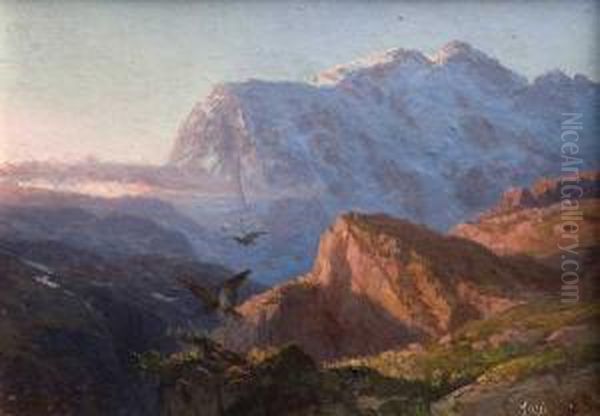 Paisaje De Montanas Oil Painting by Pietro Sassi