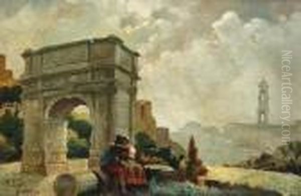 Arco Di Tito, Campidoglio Oil Painting by Pietro Sassi