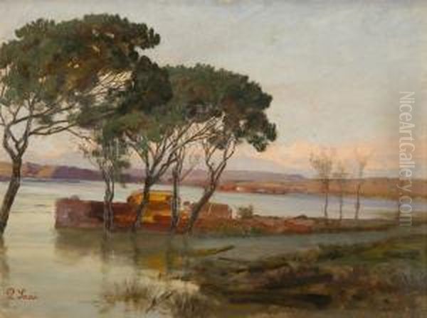 In Riva Al Fiume Oil Painting by Pietro Sassi