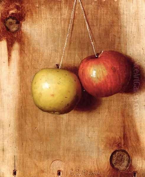 Hanging Apples Oil Painting by De Scott Evans