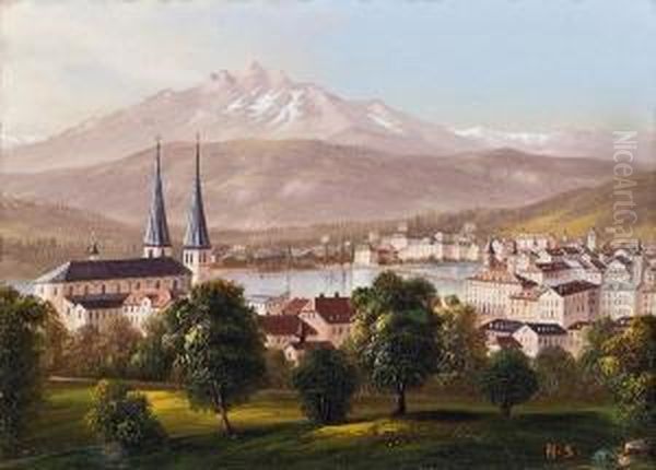 Luzern Oil Painting by Hubert Sattler