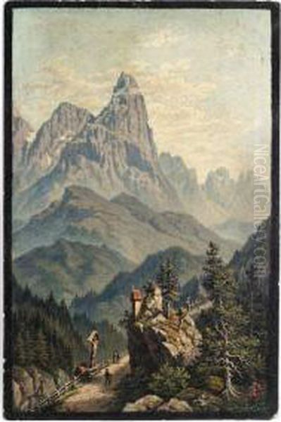 Pic Du Midi D'ossau In Den Pyrenaen/frankreich Oil Painting by Hubert Sattler