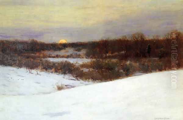 Winter Sunrise Oil Painting by Charles Warren Eaton