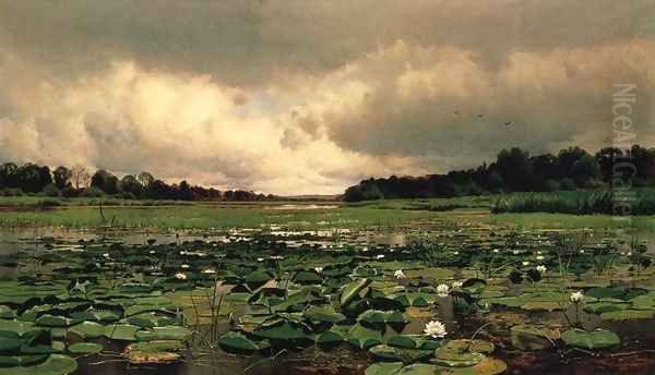 The Lily Pond Oil Painting by Charles Warren Eaton