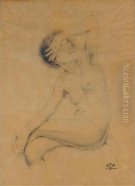 Female Nude by Walter Sauer