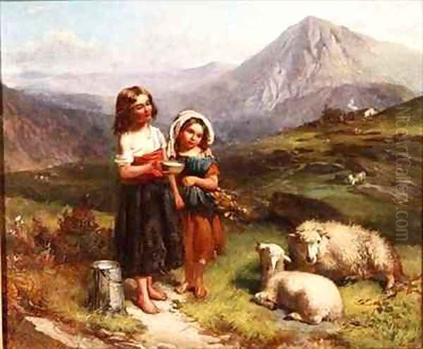 On the Welsh Hills Oil Painting by George Earl