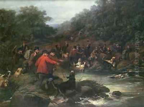 The Carlisle Otter Hunt Oil Painting by George Earl